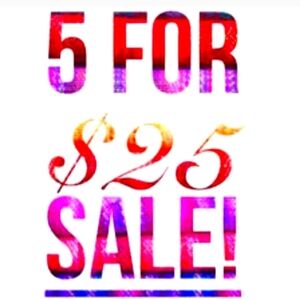 ❤Bundle any listing 5 for 25 and I will send an offer♥️.